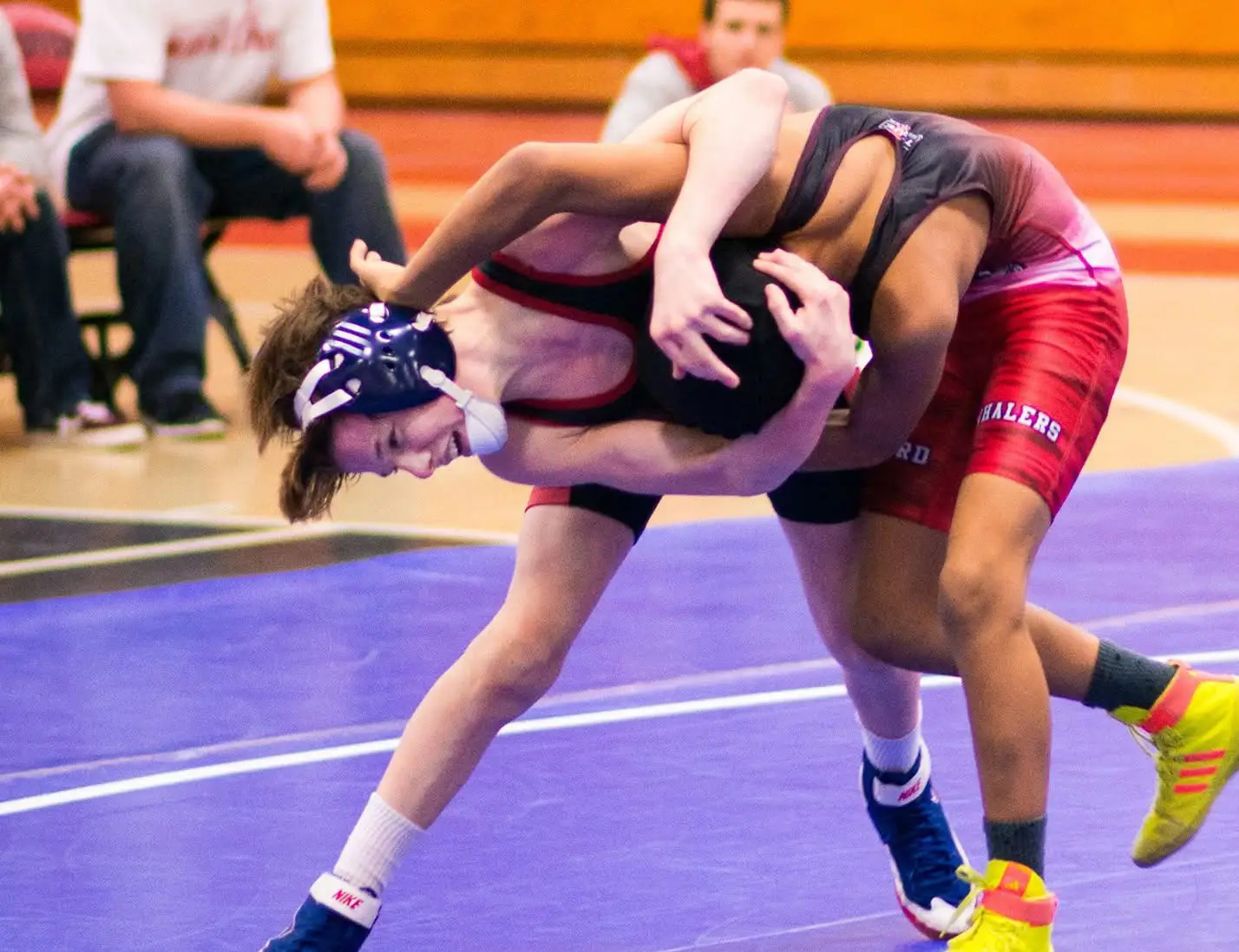 Youth wrestling Somerset MA - young athlete competing at Shamrock Wrestling Club